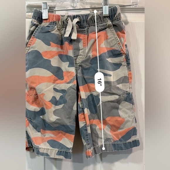 Mini Boden Camo Orange Gray Tan Trekkie Shorts size 6 - Picture 8 of 8